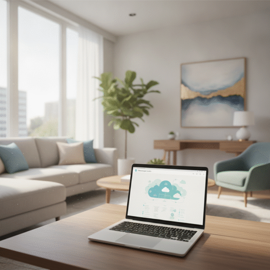 Modern therapist office with — cloud migration therapy